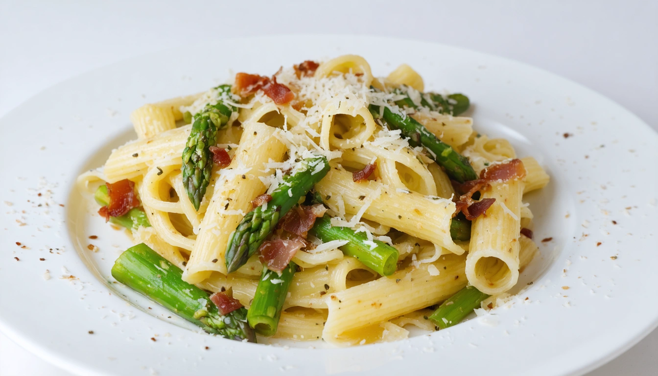 pasta asparagi e pancetta